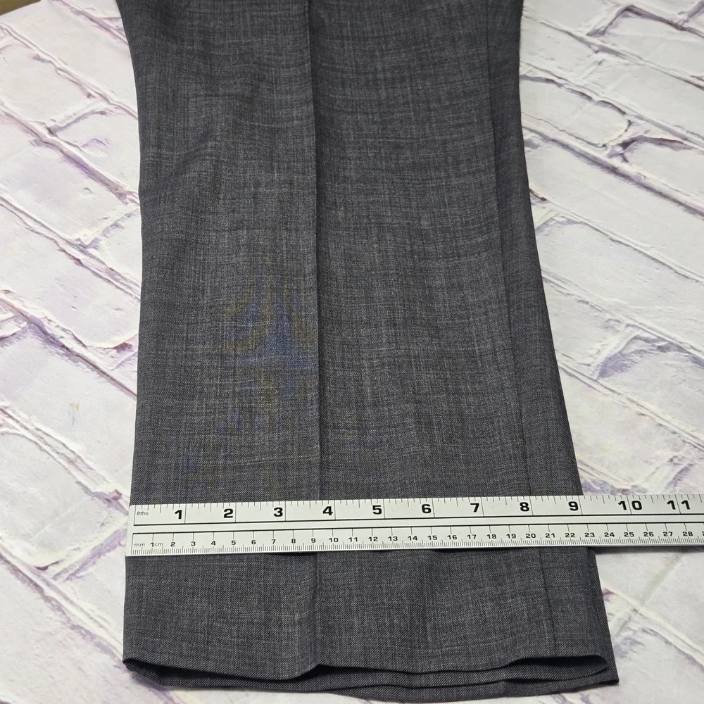 Lauren Ralph Lauren Dress Pants Gray 100% Wool Flat Front Formal Mens 44x30